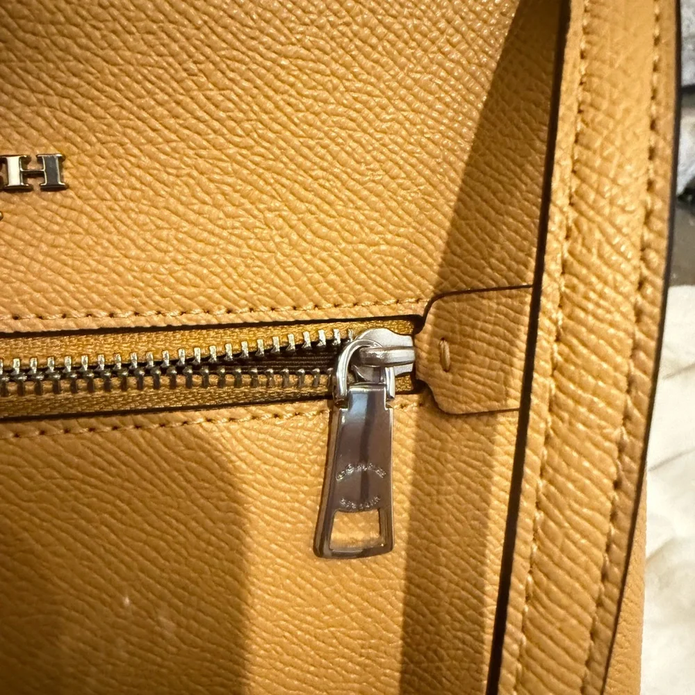 NWT Coach Mini Rowan File Bag in Honeycomb/Silver - Picture 4 of 15